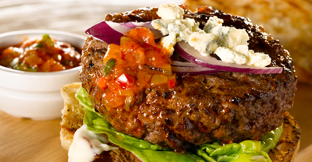 Beef Burger with Tomato Relish