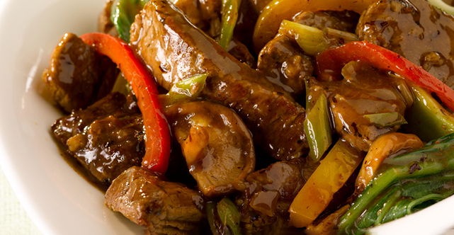 Sizzling Beef with Stir-Fried Vegetables and Black Bean Sauce