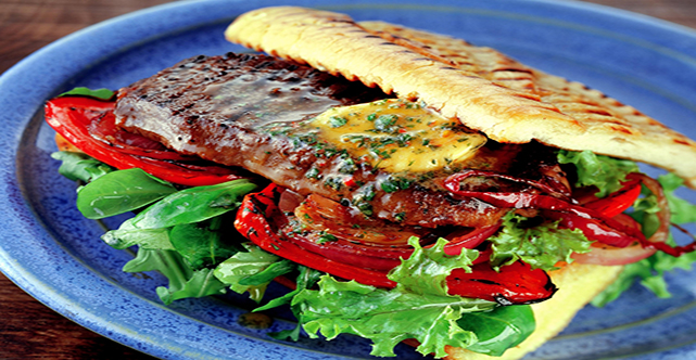 Steak Sandwich with Chilli Butter