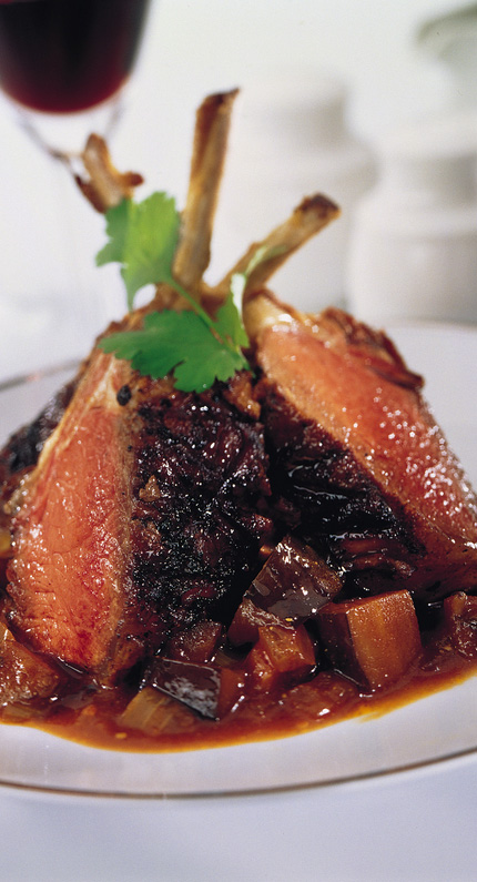 Rack of Lamb with Spiced Aubergines