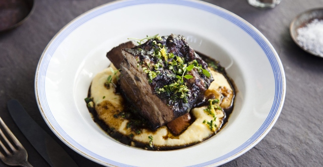 Braised Beef Short Ribs With Red Wine and Syrup